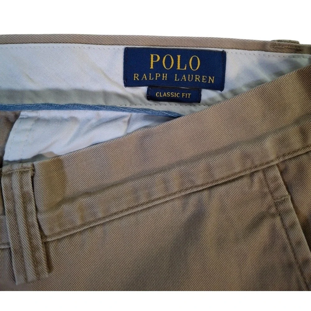 Polo Ralph Lauren Classic Fit Pants Men's 34x32 (Fits W34x30) Beige Straight